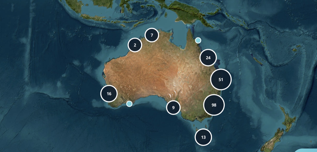 Boating locations mapped in clusters across Australia